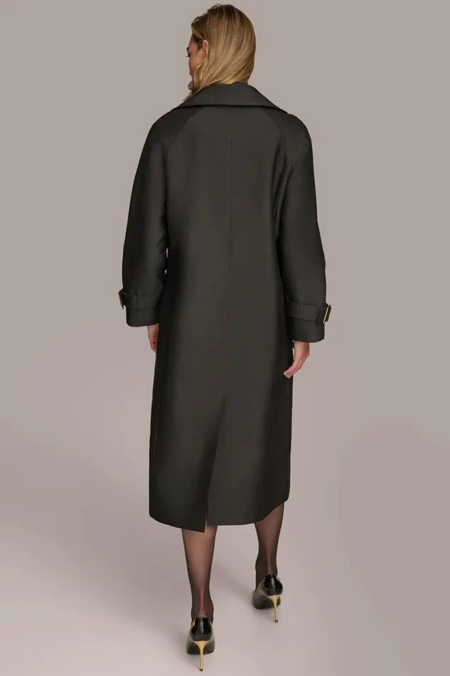 Women Donna Karan Coats And Jackets LIGHT WEIGHT TRENCH Black