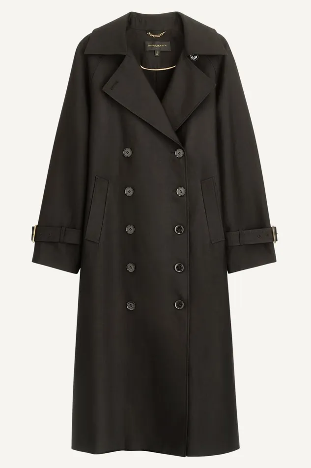 Women Donna Karan Coats And Jackets LIGHT WEIGHT TRENCH Black