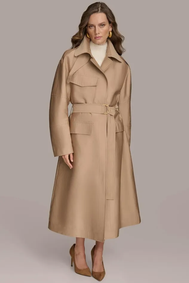 Women Donna Karan Coats And Jackets RAIN JACKET Khaki