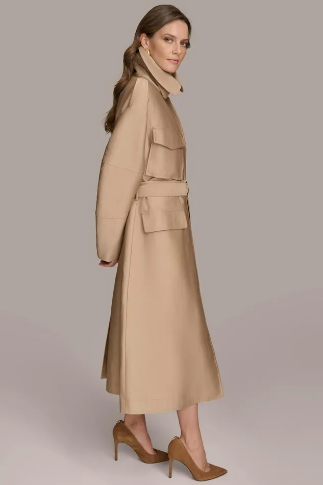Women Donna Karan Coats And Jackets RAIN JACKET Khaki