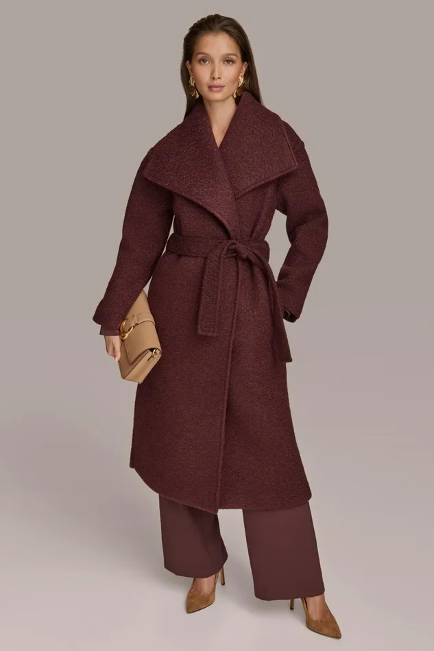 Women Donna Karan Coats And Jackets WIDE COLLAR and SELF BELT COAT Brandywine Women Donna Karan Coats And Jackets WIDE COLLAR and SELF BELT COAT Brandywine