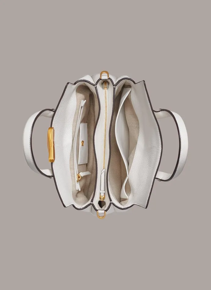 Women Donna Karan Crossbody Bags And Satchels AMAGANSETT SATCHEL BAG Brilliant White