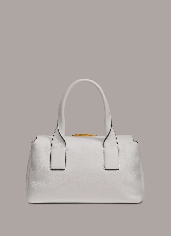 Women Donna Karan Crossbody Bags And Satchels AMAGANSETT SATCHEL BAG Brilliant White