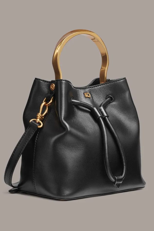 Women Donna Karan Crossbody Bags And Satchels LAWRENCE BUCKET BAG Black