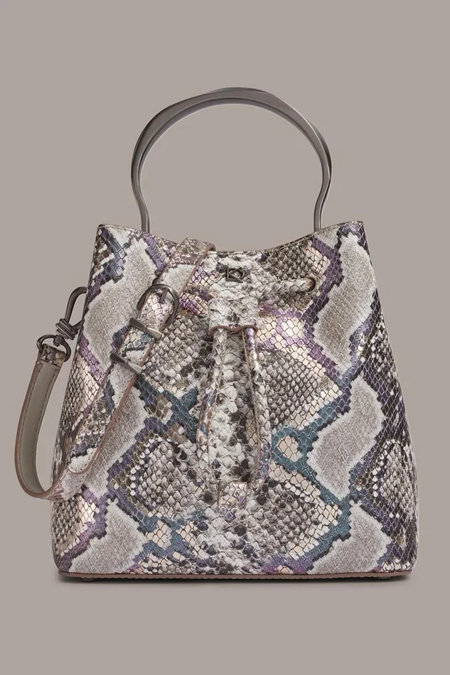 Women Donna Karan Crossbody Bags And Satchels LAWRENCE BUCKET BAG Multi Python Women Donna Karan Crossbody Bags And Satchels LAWRENCE BUCKET BAG Multi Python