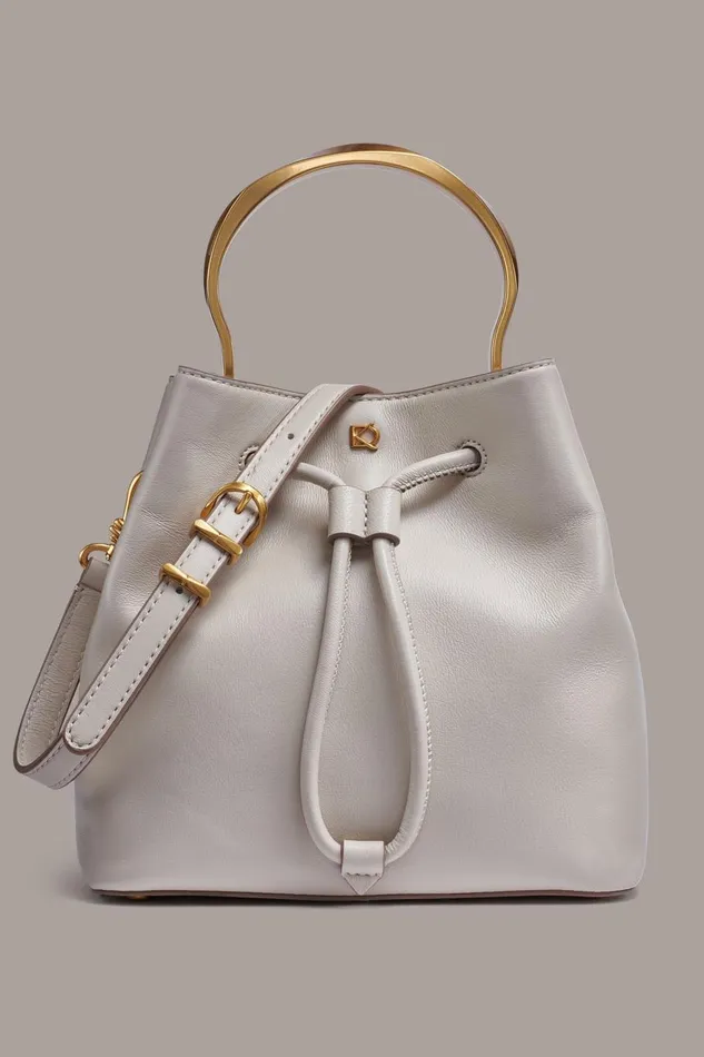 Women Donna Karan Crossbody Bags And Satchels LAWRENCE BUCKET BAG Sand
