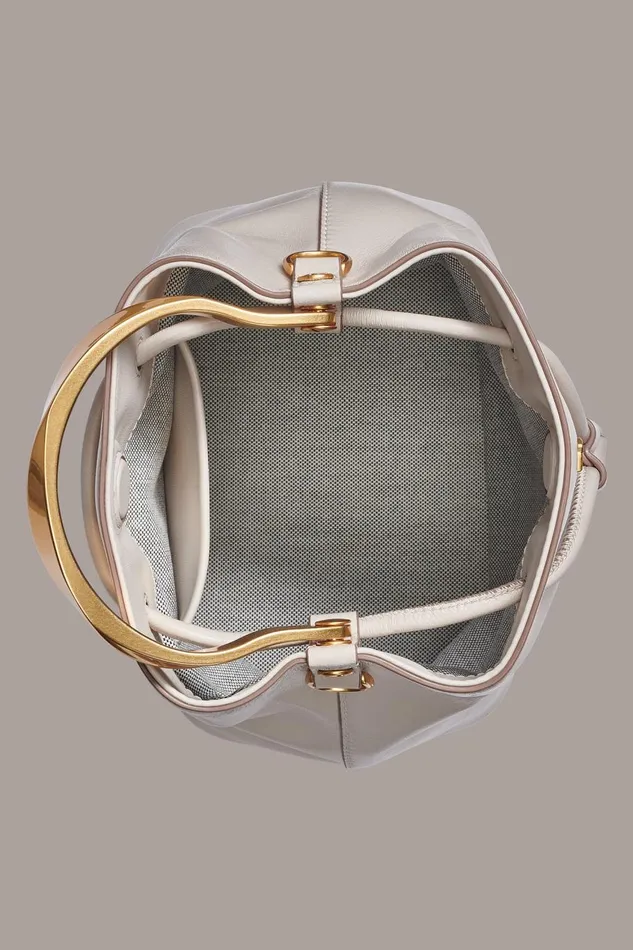 Women Donna Karan Crossbody Bags And Satchels LAWRENCE BUCKET BAG Sand