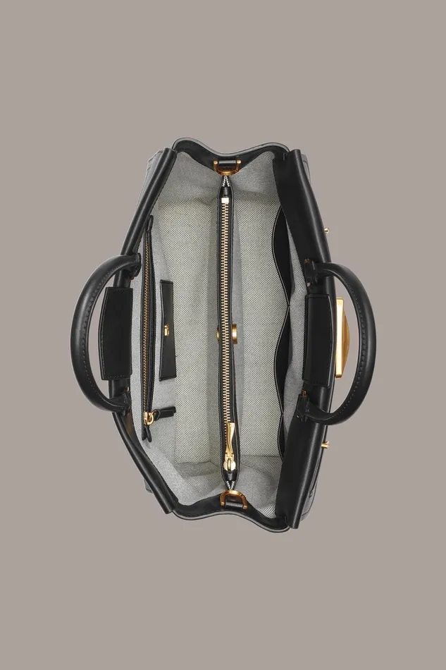 Women Donna Karan Crossbody Bags And Satchels OCEANSIDE SATCHEL Black