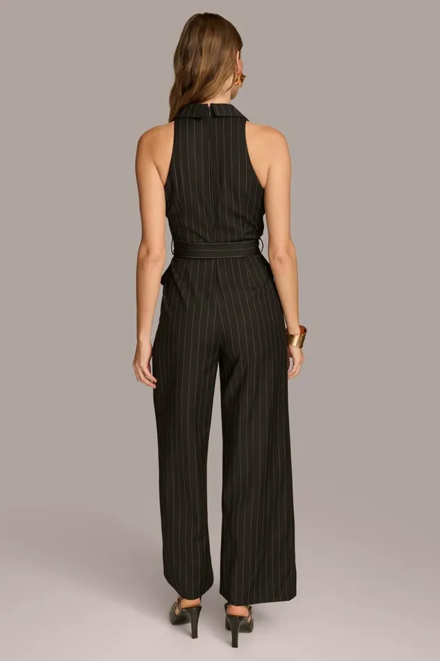 Women Donna Karan Dresses And Jumpsuits JUMPSUIT WITH TIE FRONT Black