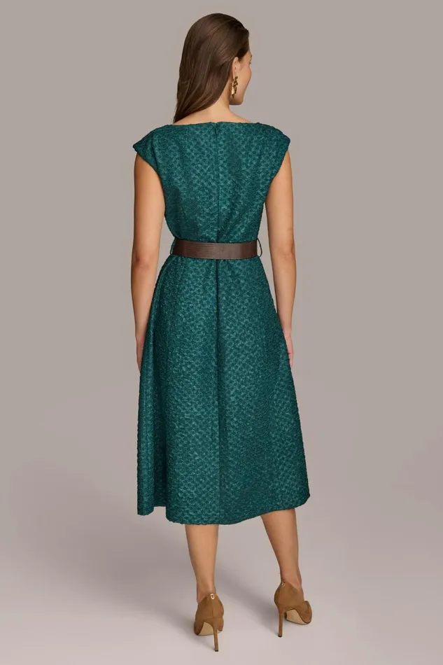 Women Donna Karan Dresses And Jumpsuits VNECK A LINE MIDI DRESS Spruce