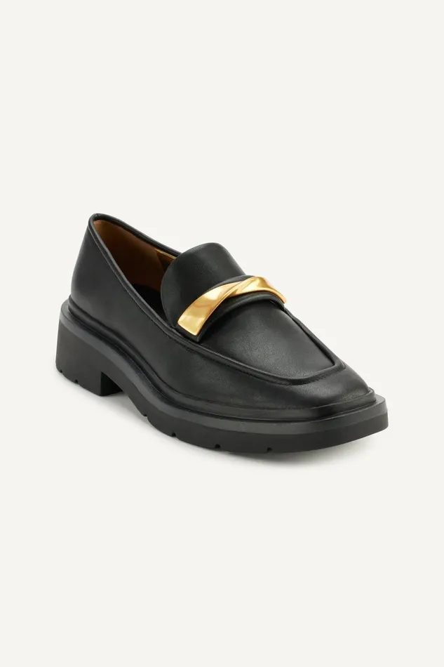 Women Donna Karan Flats And Loafers SABINA LOAFER Black