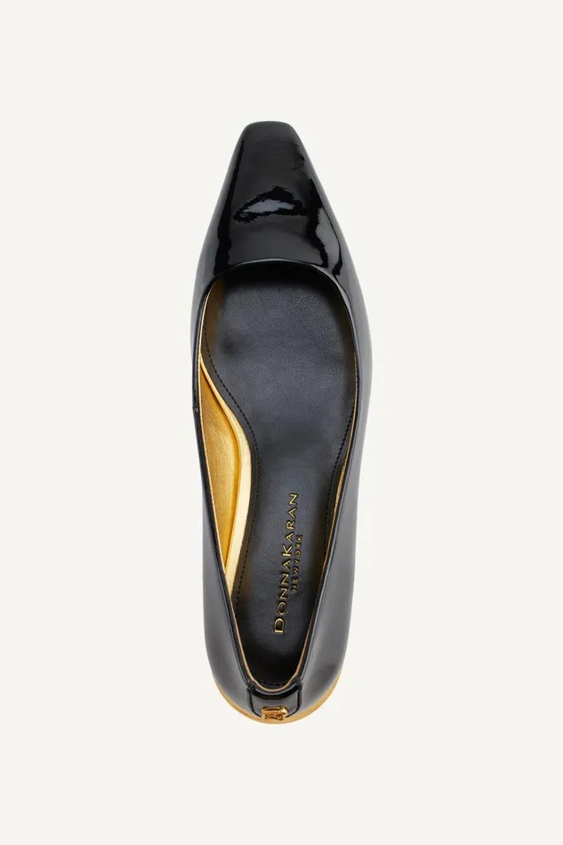 Women Donna Karan Flats And Loafers SAVITA POINTED FLAT Black