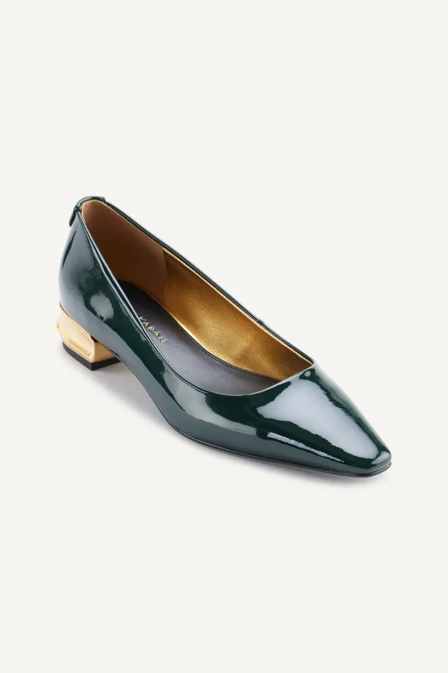 Women Donna Karan Flats And Loafers SAVITA POINTED FLAT Forest Green