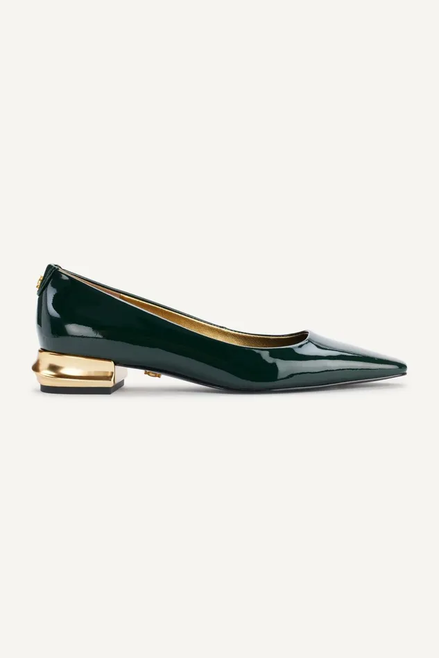 Women Donna Karan Flats And Loafers SAVITA POINTED FLAT Forest Green