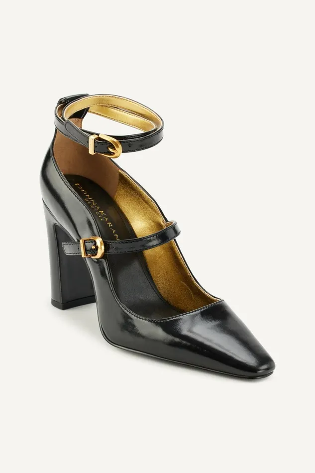 Women Donna Karan Heels And Wedges PRYCE STRAPPY HIGH PUMP HEEL Black