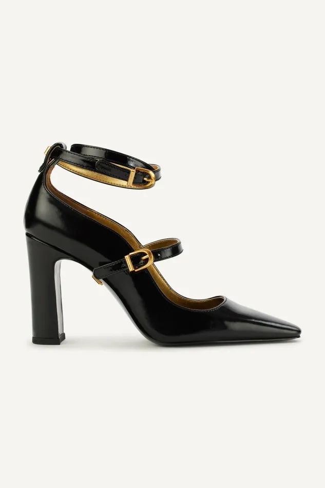 Women Donna Karan Heels And Wedges PRYCE STRAPPY HIGH PUMP HEEL Black