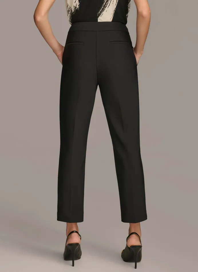 Women Donna Karan Pants SLIM LEG ANKLE LENGTH PANT Black