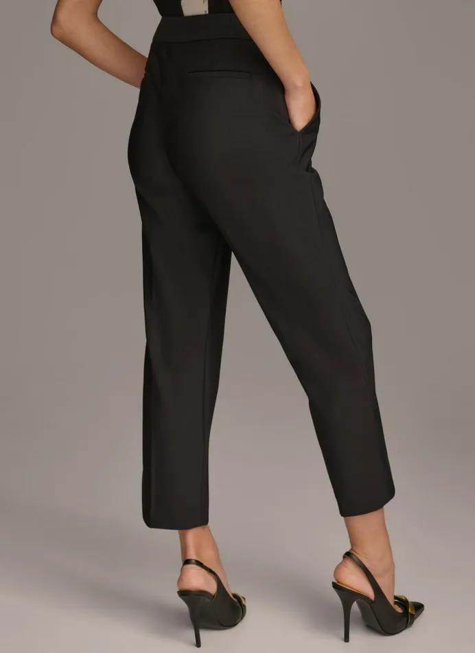 Women Donna Karan Pants SLIM LEG ANKLE LENGTH PANT Black