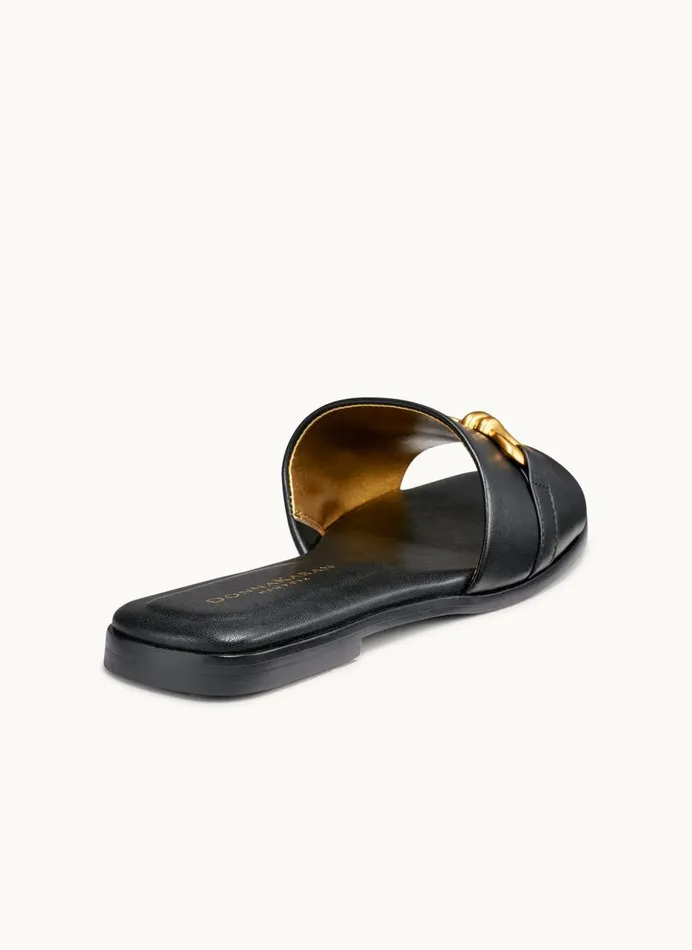 Women Donna Karan Sandals HAYLEN FLAT SANDAL Black