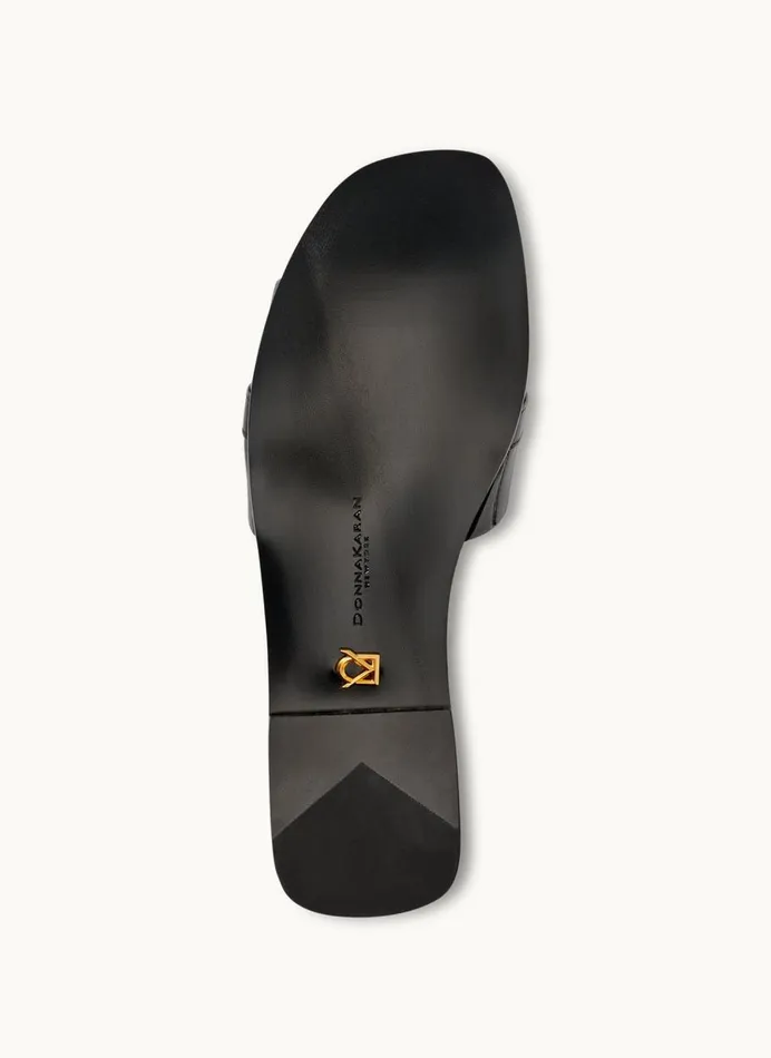 Women Donna Karan Sandals HAYLEN FLAT SANDAL Black