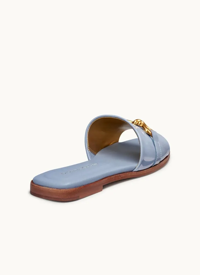 Women Donna Karan Sandals HAYLEN FLAT SANDAL Blue Frost