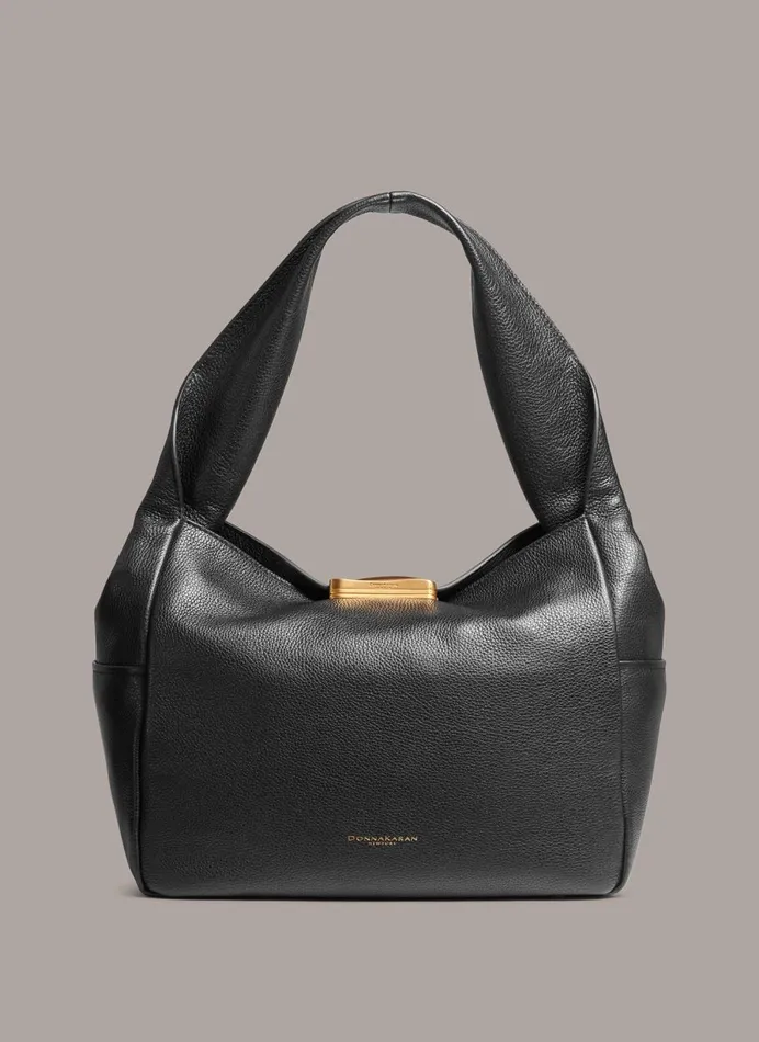 Women Donna Karan Shoulder And Hobo Bags AMAGANSETT SHOULDER BAG Black