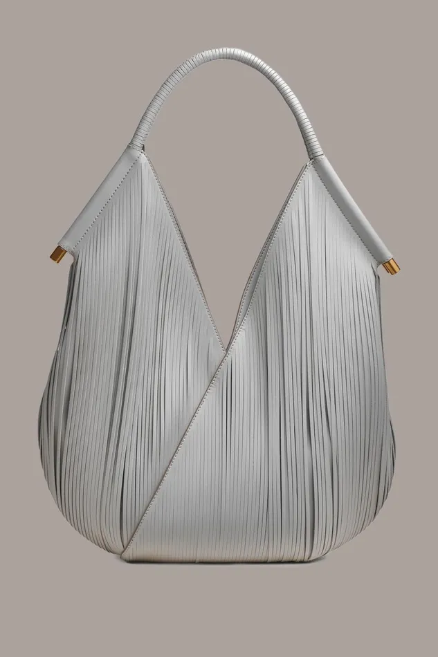 Women Donna Karan Shoulder And Hobo Bags BALDWIN LARGE SHOULDER BAG Zinc