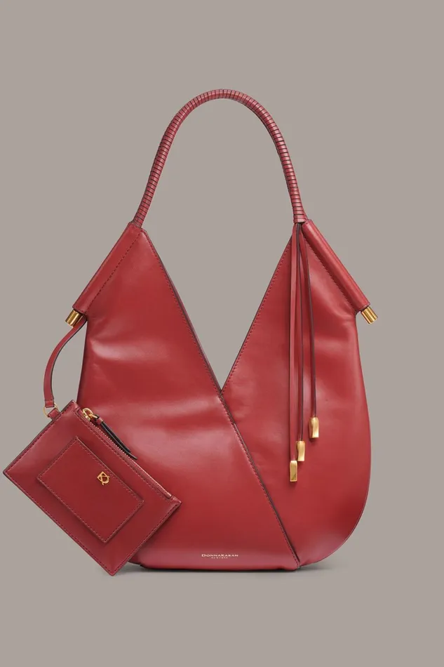 Women Donna Karan Shoulder And Hobo Bags BALDWIN MINI SHOULDER Claret