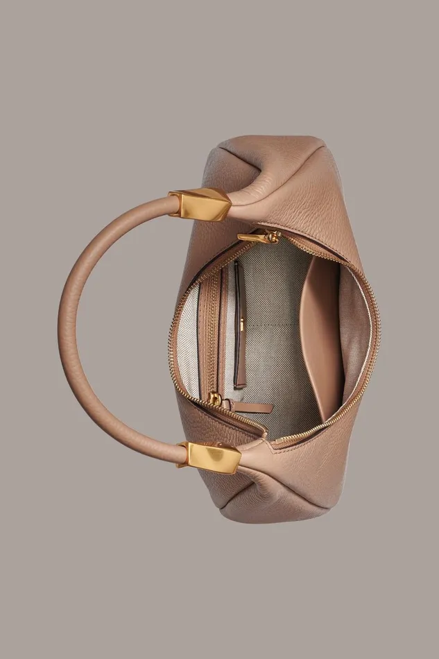 Women Donna Karan Shoulder And Hobo Bags QUOGUE SMALL HOBO BAG Toasted Almond