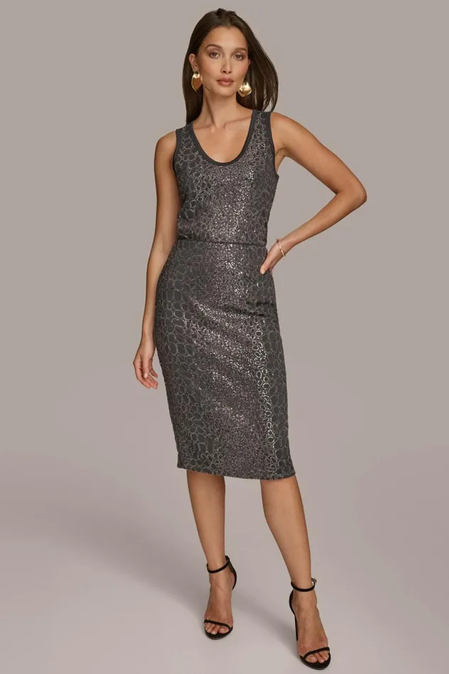 Women Donna Karan Skirts SEQUIN EMBELIISHED SKIRT Iron