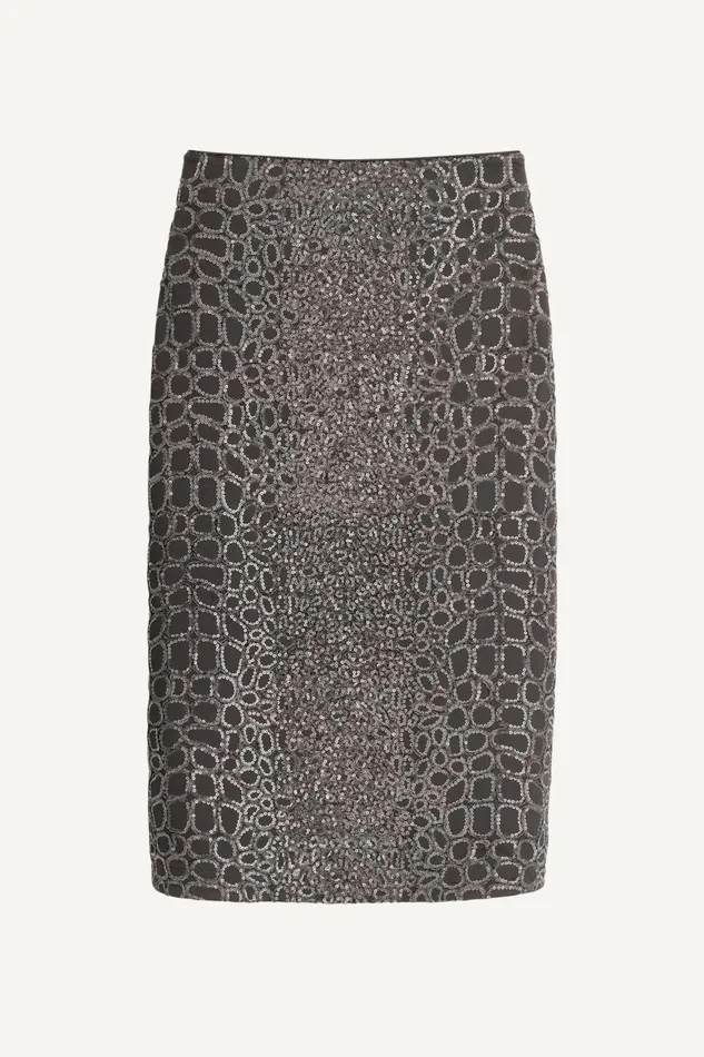 Women Donna Karan Skirts SEQUIN EMBELIISHED SKIRT Iron