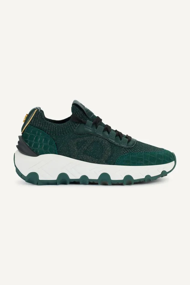 Women Donna Karan Sneakers BRANTLEY LACE UP WEDGE SNEAKER Forest Green