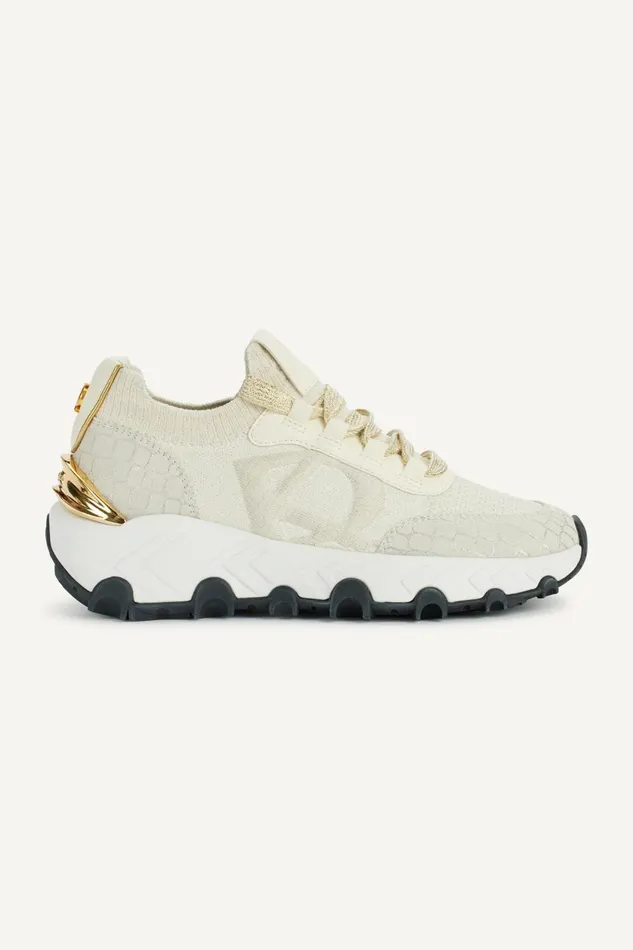 Women Donna Karan Sneakers BRANTLEY LACE UP WEDGE SNEAKER Ivory