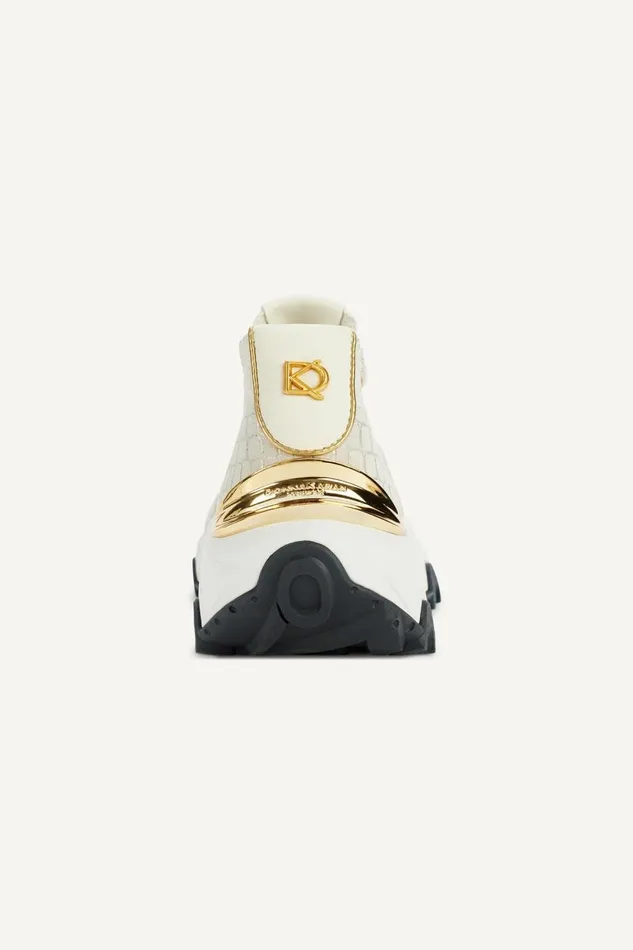 Women Donna Karan Sneakers BRANTLEY LACE UP WEDGE SNEAKER Ivory