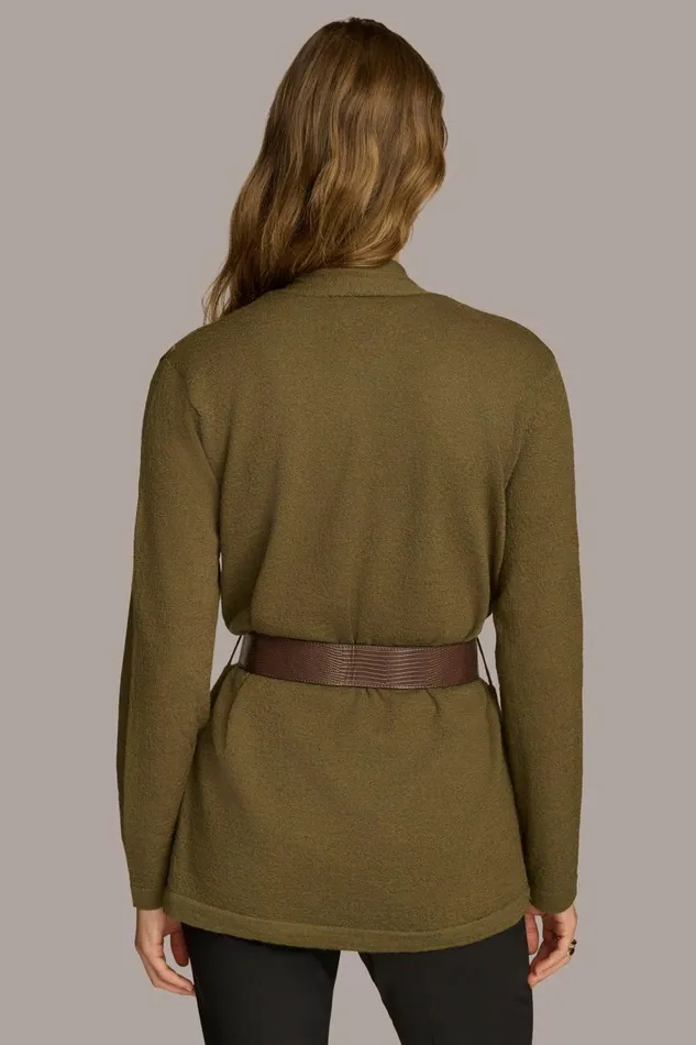 Women Donna Karan Sweaters And Tops BELTED SWEATER Beech