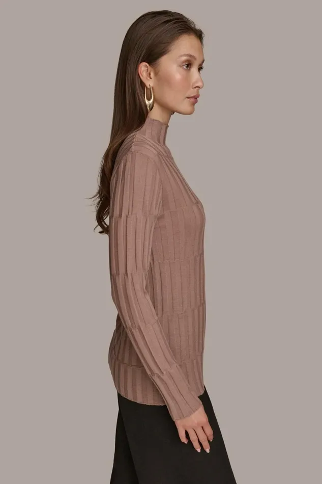 Women Donna Karan Sweaters And Tops MERINO WOOL SWEATER Mink