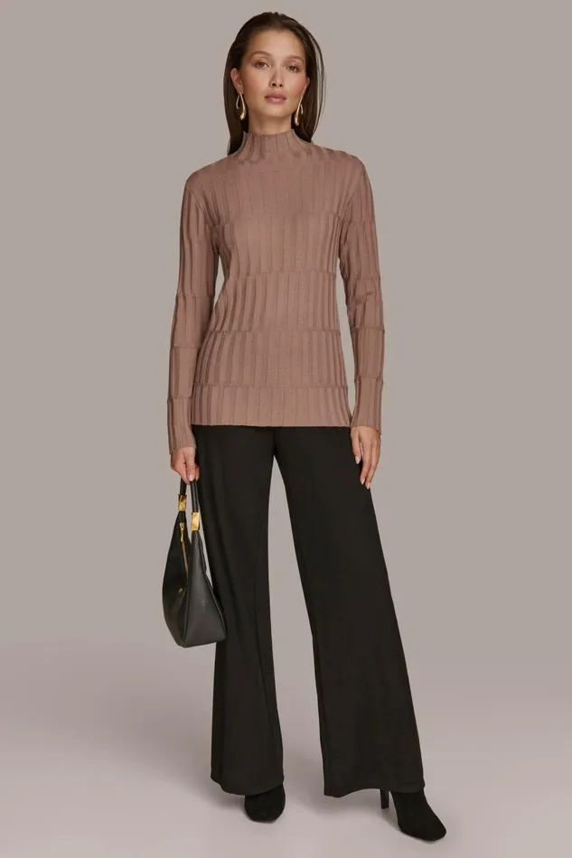Women Donna Karan Sweaters And Tops MERINO WOOL SWEATER Mink