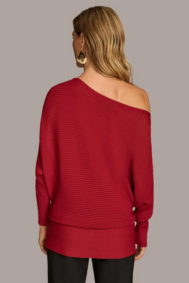 Women Donna Karan Sweaters And Tops OVERSIZED SWEATER Metropolitan Red