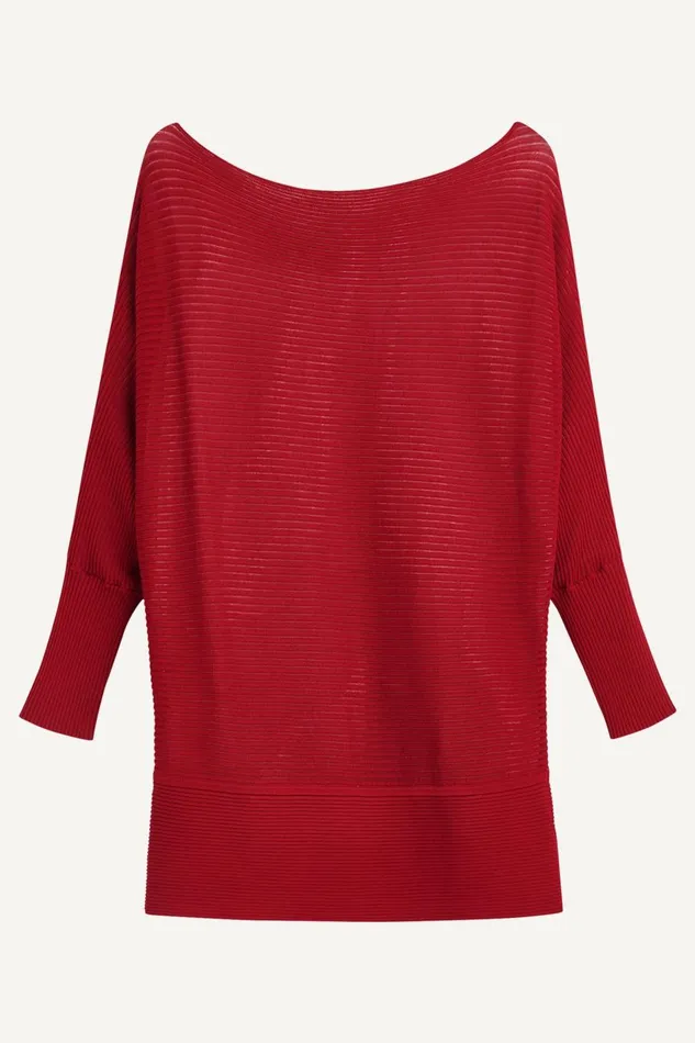 Women Donna Karan Sweaters And Tops OVERSIZED SWEATER Metropolitan Red
