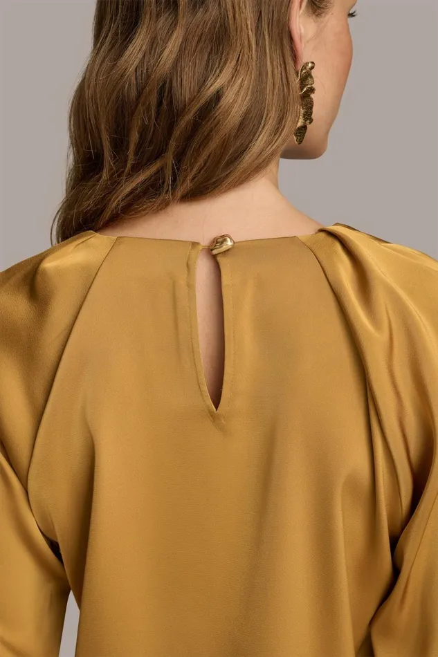 Women Donna Karan Sweaters And Tops TOP WITH CHAIN HARDWARE Antique Gold