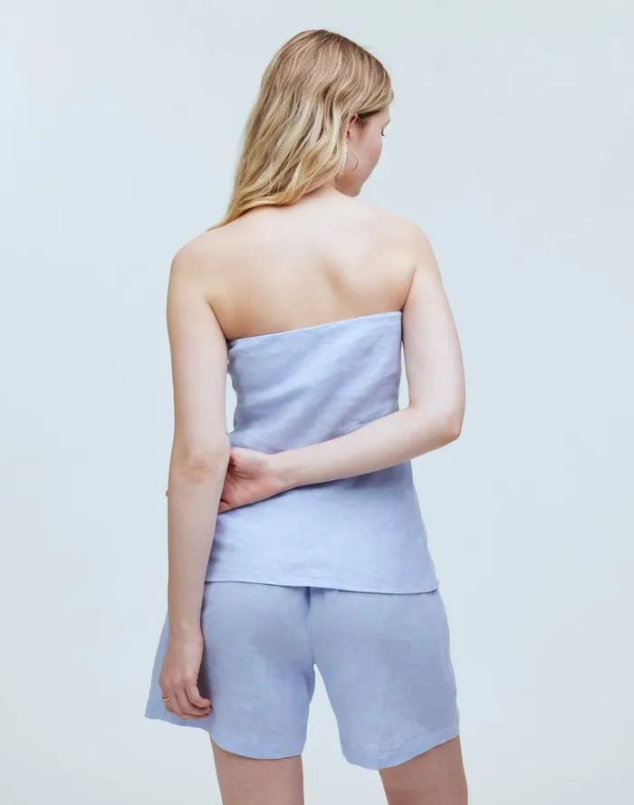 Women Donni Linen Tube Top Cloud Madewell Tops and Shirts