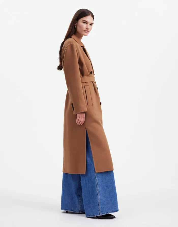 Women DoubleFaced Brushed Long Coat Rich Camel Madewell Coats Jackets
