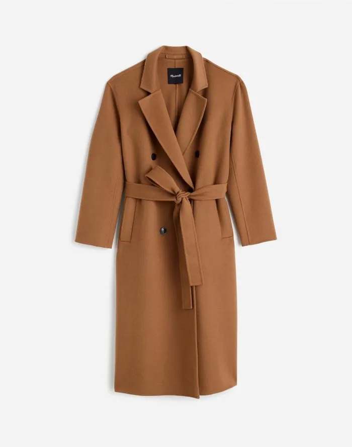 Women DoubleFaced Brushed Long Coat Rich Camel Madewell Coats Jackets