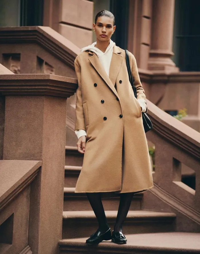 Women DoubleFaced Brushed Long Coat Rich Camel Madewell Coats Jackets