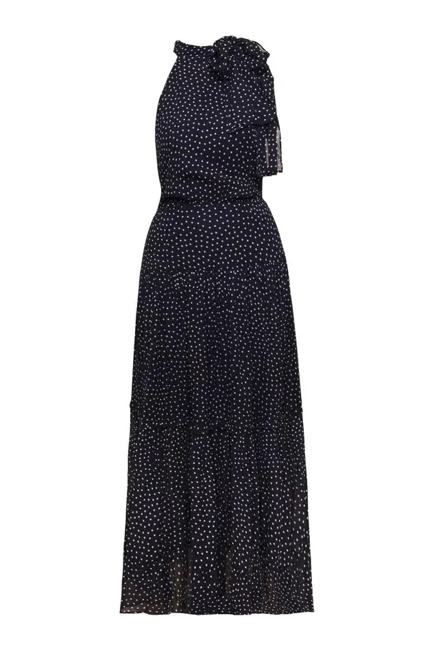 Women Dresses RIXO Abi Mini Navy Polka Dot Women Dresses RIXO Abi Mini Navy Polka Dot