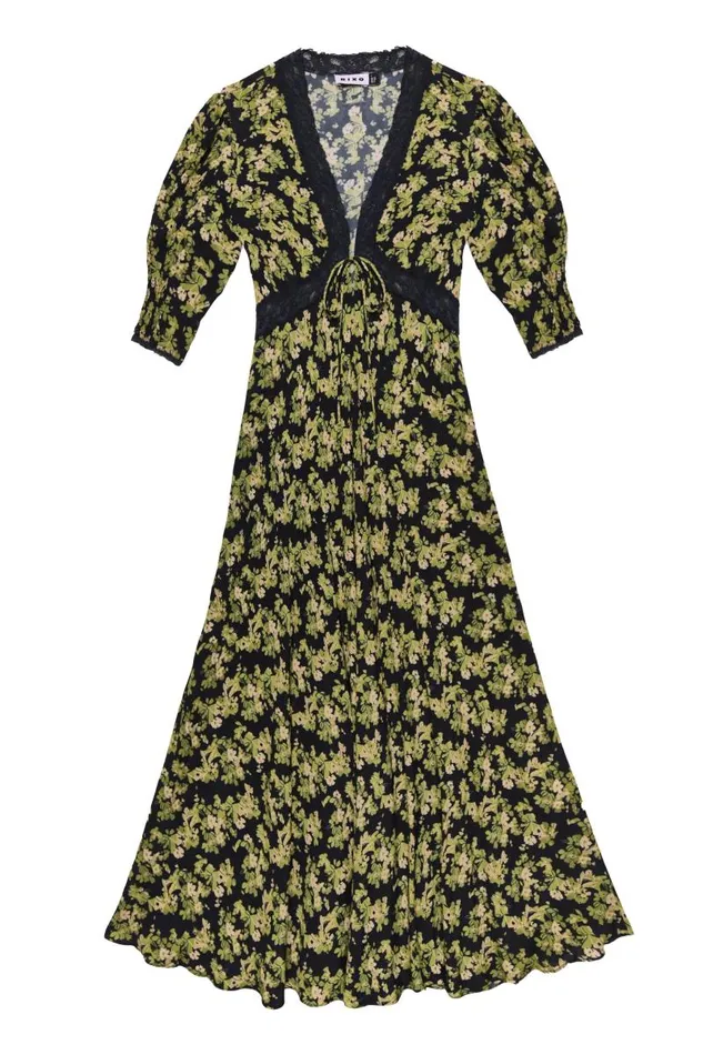 Women Dresses RIXO Amina Marais Floral Green Women Dresses RIXO Amina Marais Floral Green