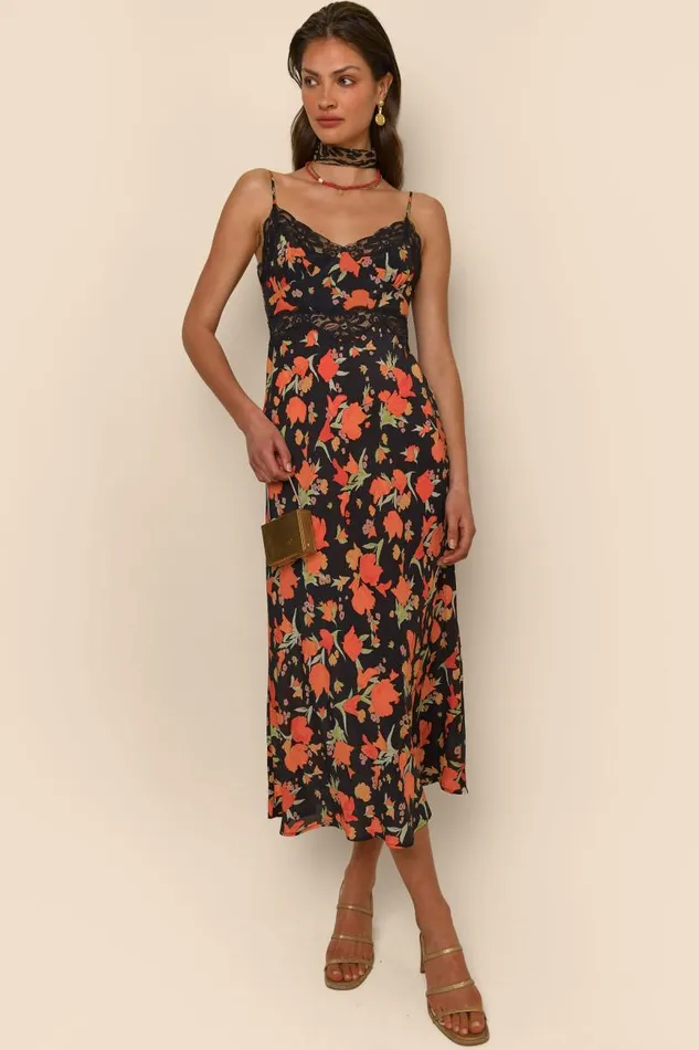 Women Dresses RIXO Amora Havana Floral Black Women Dresses RIXO Amora Havana Floral Black