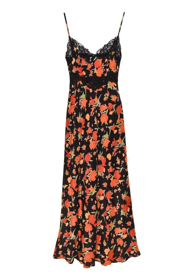 Women Dresses RIXO Amora Havana Floral Black Women Dresses RIXO Amora Havana Floral Black