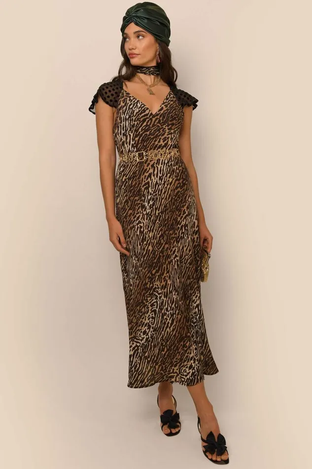 Women Dresses RIXO Angelina Bohemia Leopard Spot Mix