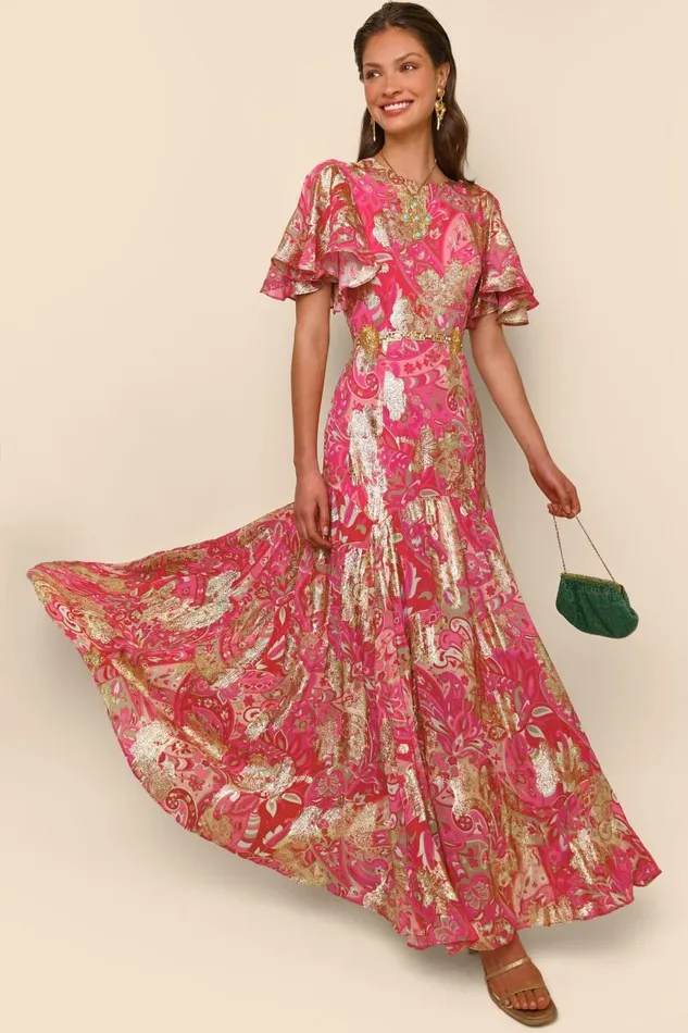 Women Dresses RIXO Dina Grace Paisley Jewel Women Dresses RIXO Dina Grace Paisley Jewel